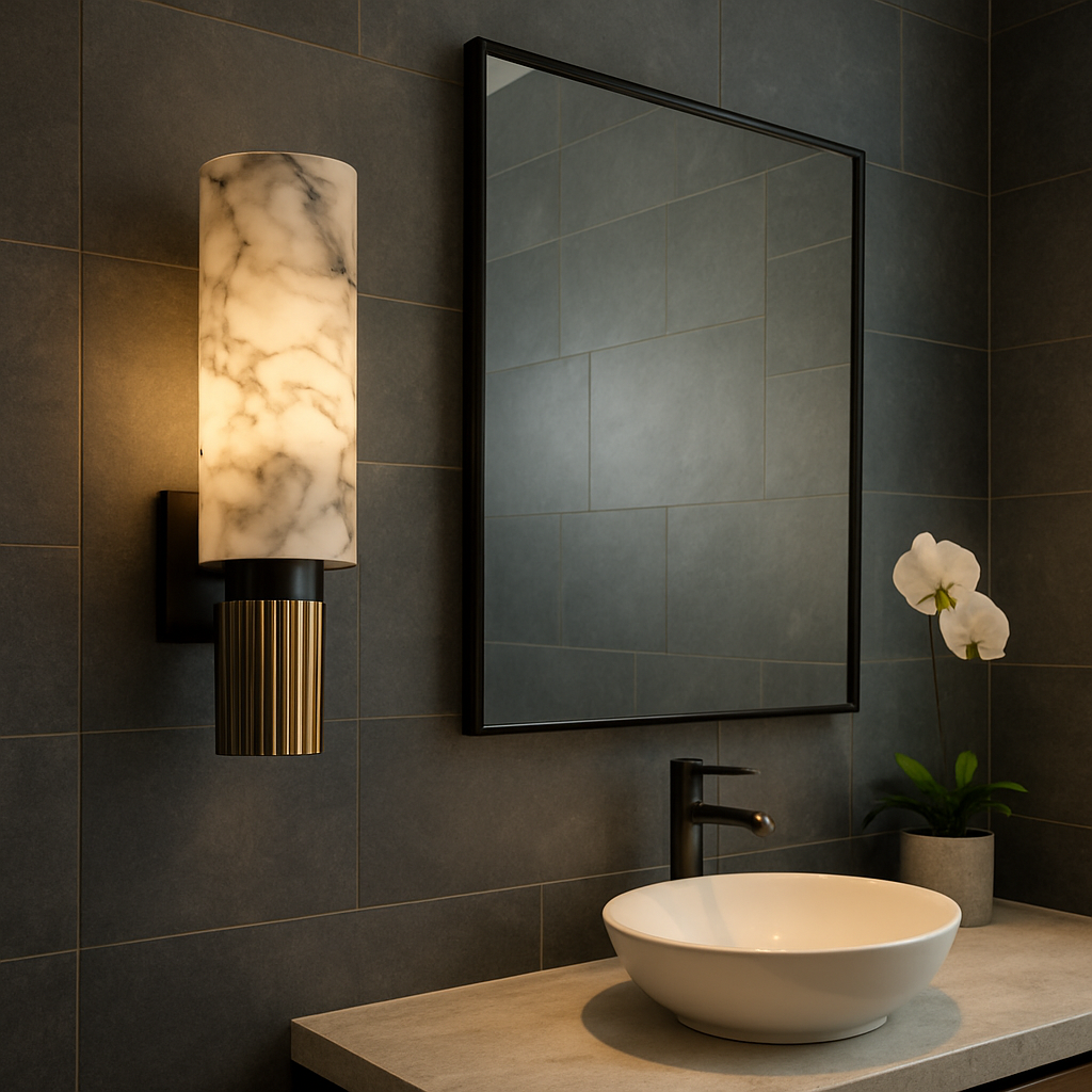 Art Deco Wall Sconce Lighting with Genuine Marble & Copper Finish | Elegant Wall Lights for Timeless Ambiance 1