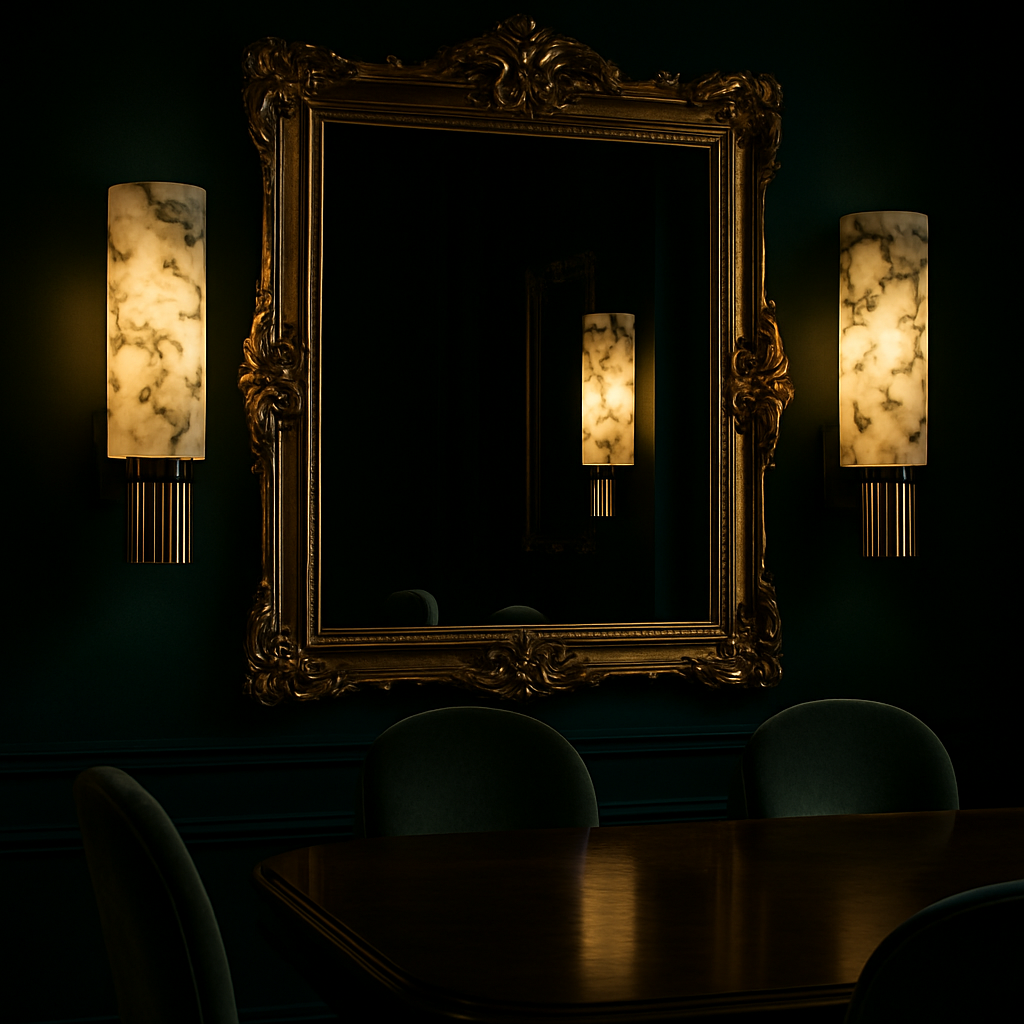 Art Deco Wall Sconce Lighting with Genuine Marble & Copper Finish | Elegant Wall Lights for Timeless Ambiance 4