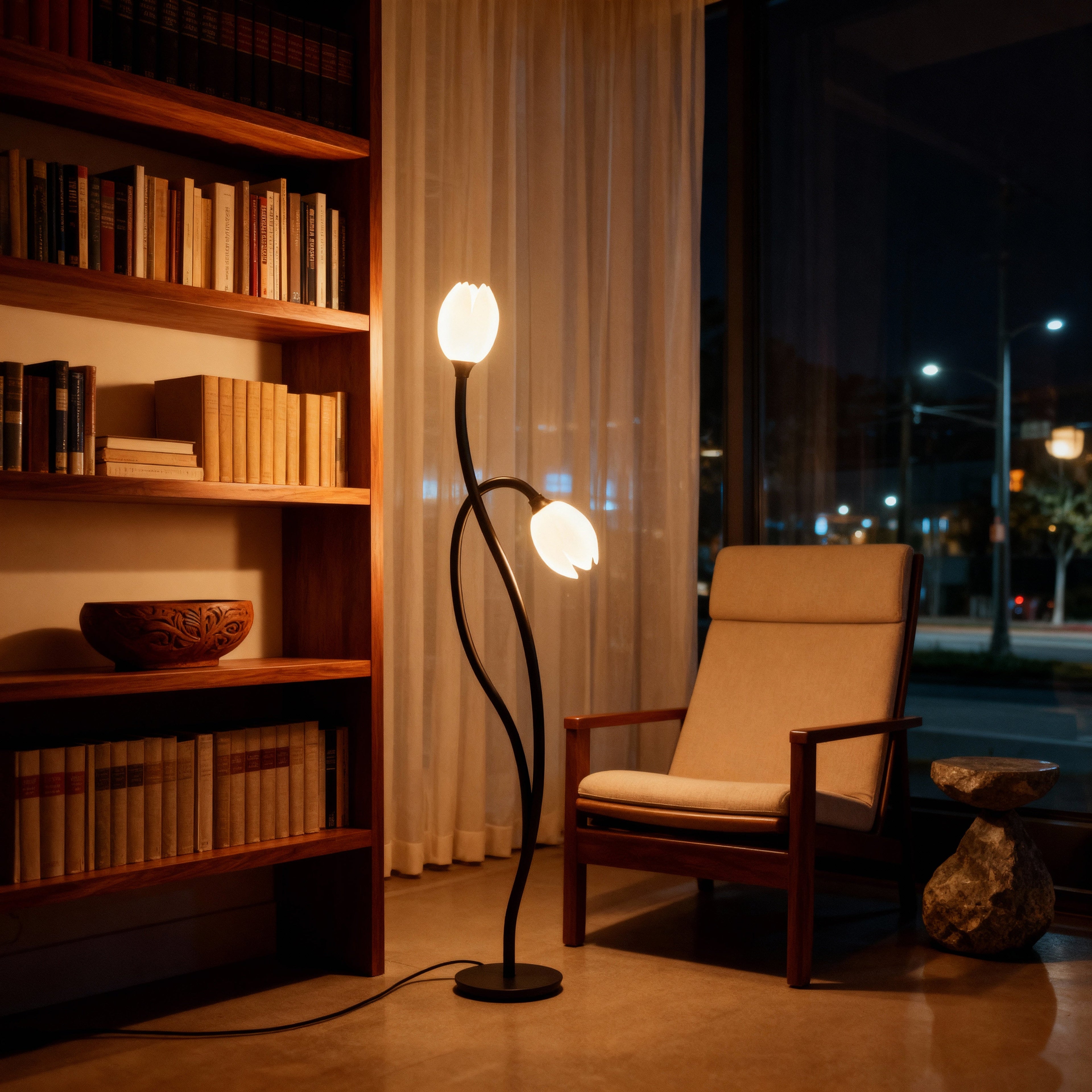 BotanicaGlow | Modern Table Lamp with Botanical Design & Soft Glow for Elegant Interiors 4