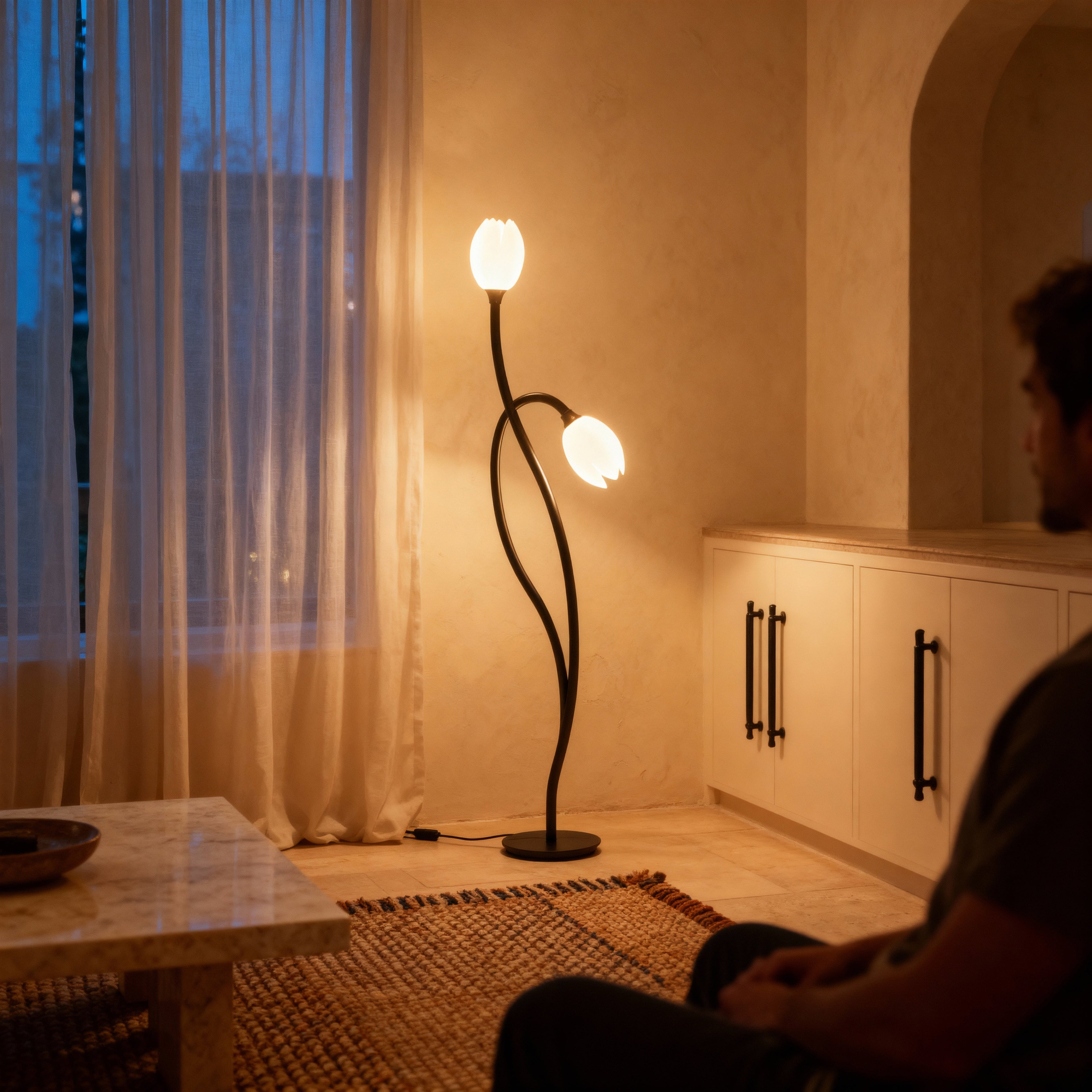 BotanicaGlow | Modern Table Lamp with Botanical Design & Soft Glow for Elegant Interiors 7