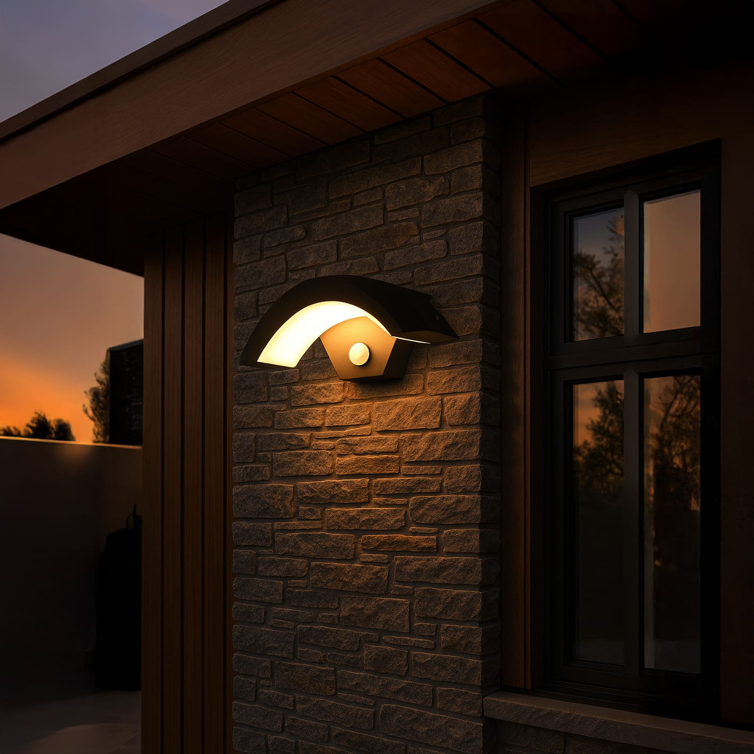 CurvaLight | Outdoor Wall Lantern with Motion Sensor & Stylish Design | Enhanced Safety and Convenience 4