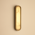 Elegant Alabaster Wall Sconce Light with Warm Ambient Glow | Sculptural Design for Versatile Indoor Use 0
