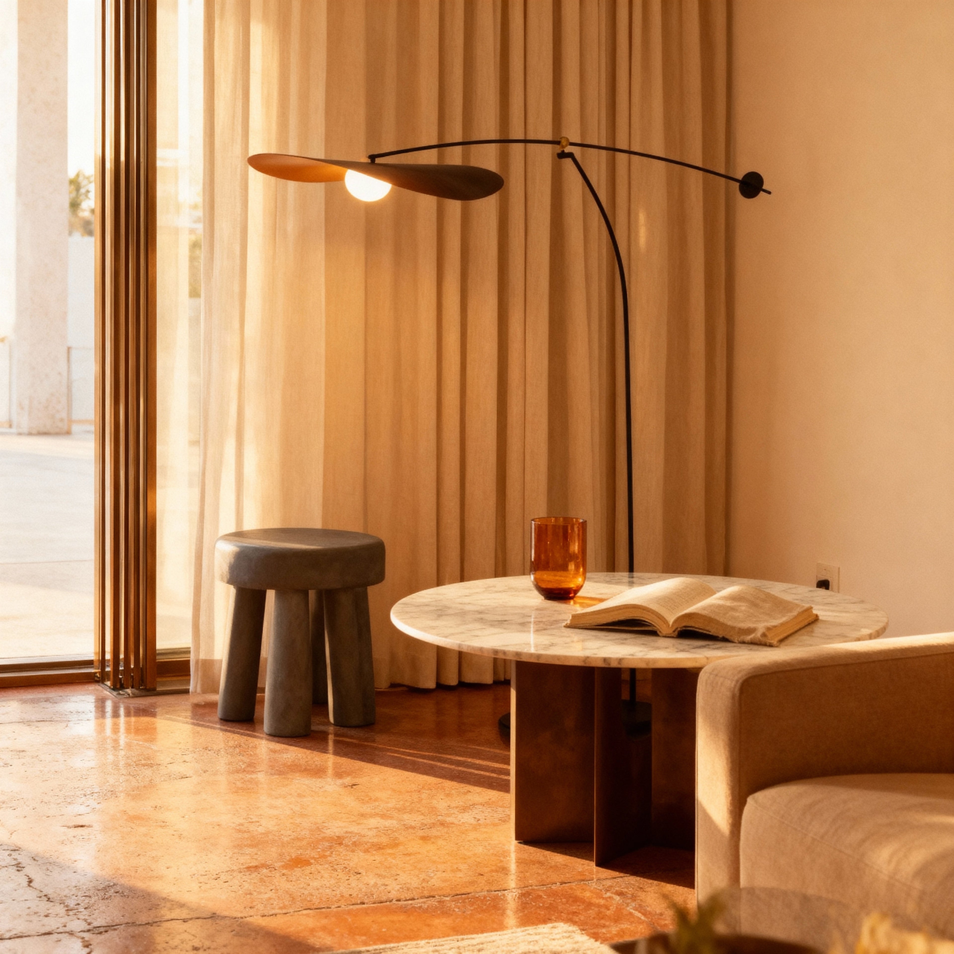 Elegant Arc Floor Lamp | Modern Design with Warm 3000K Glow | Stylish Lighting for Cozy Living Rooms 4