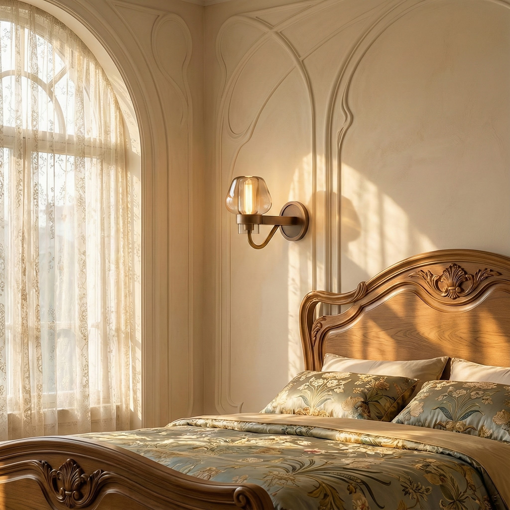 Elegant Crystal Wall Sconce Lighting with Brass Base | Modern Design for Luxurious Ambiance 1