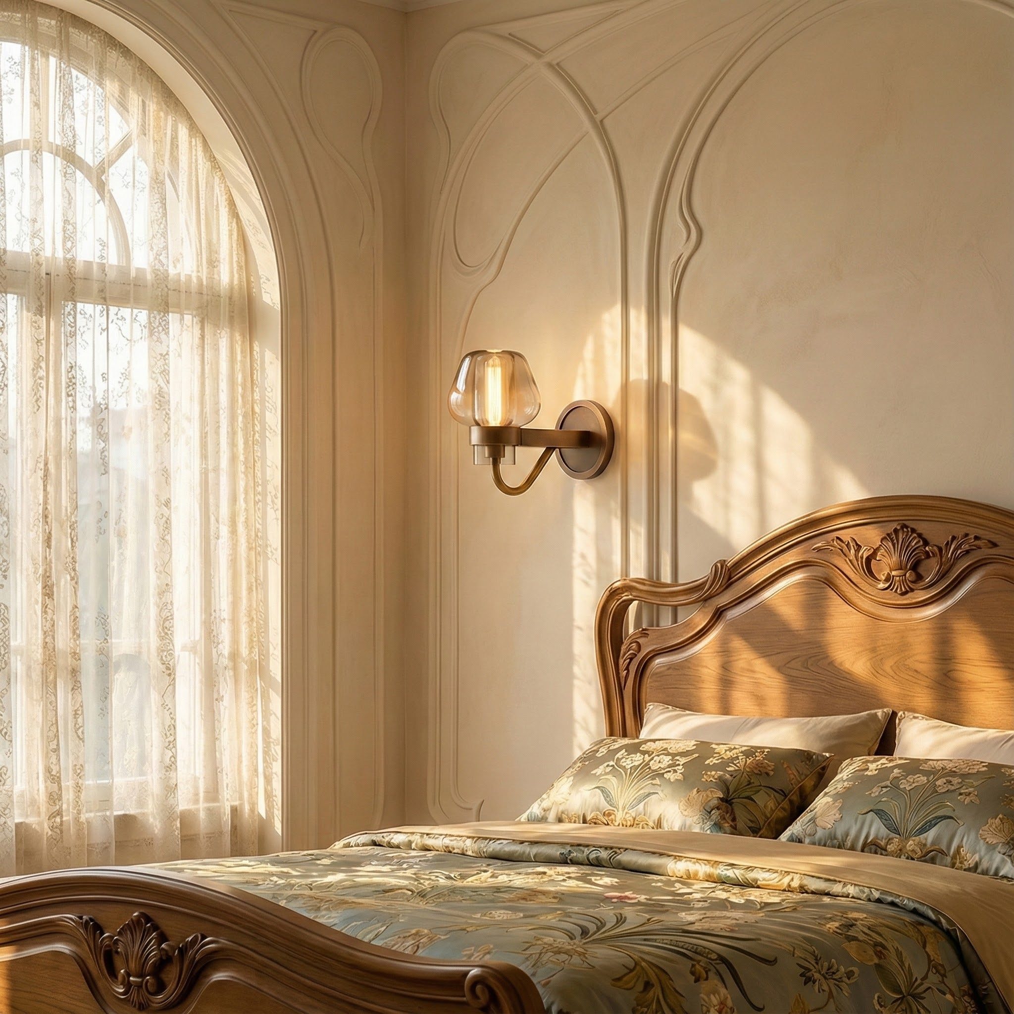 Elegant Crystal Wall Sconce Lighting with Brass Base | Modern Design for Luxurious Ambiance 1