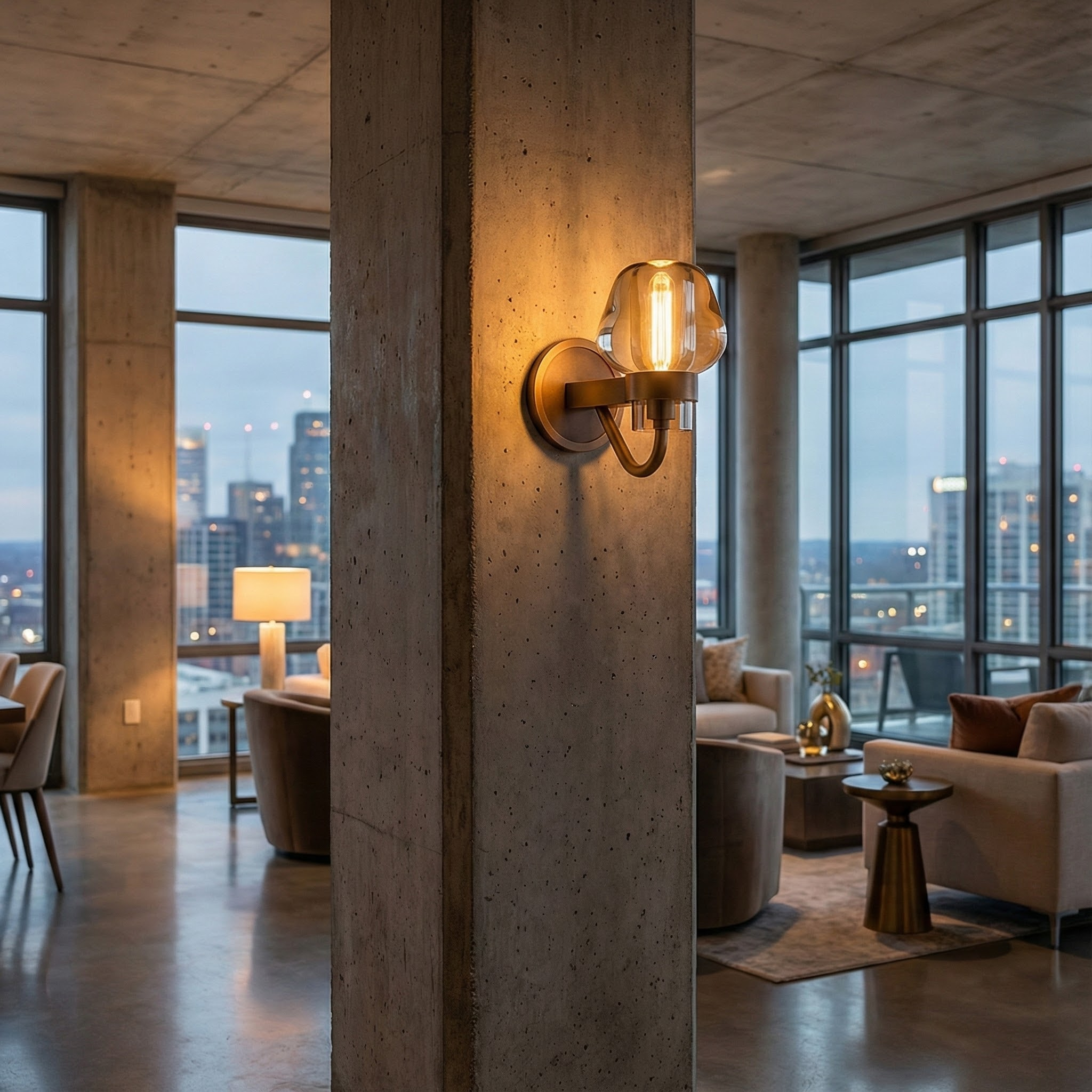 Elegant Crystal Wall Sconce Lighting with Brass Base | Modern Design for Luxurious Ambiance 2