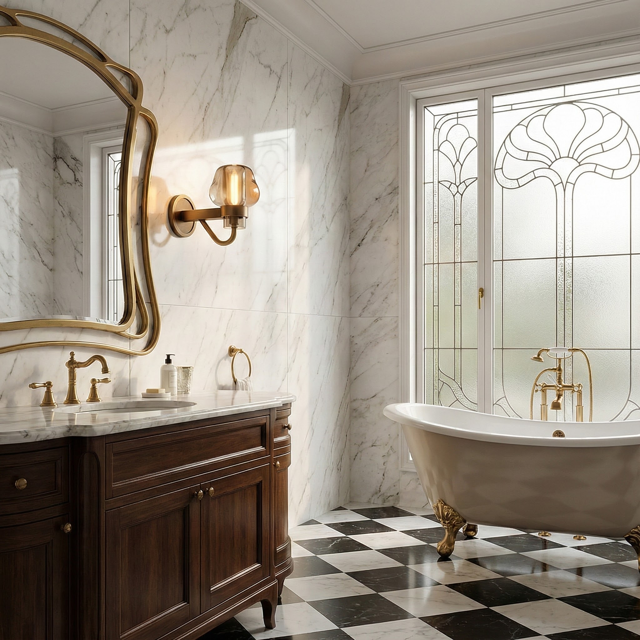 Elegant Crystal Wall Sconce Lighting with Brass Base | Modern Design for Luxurious Ambiance 6