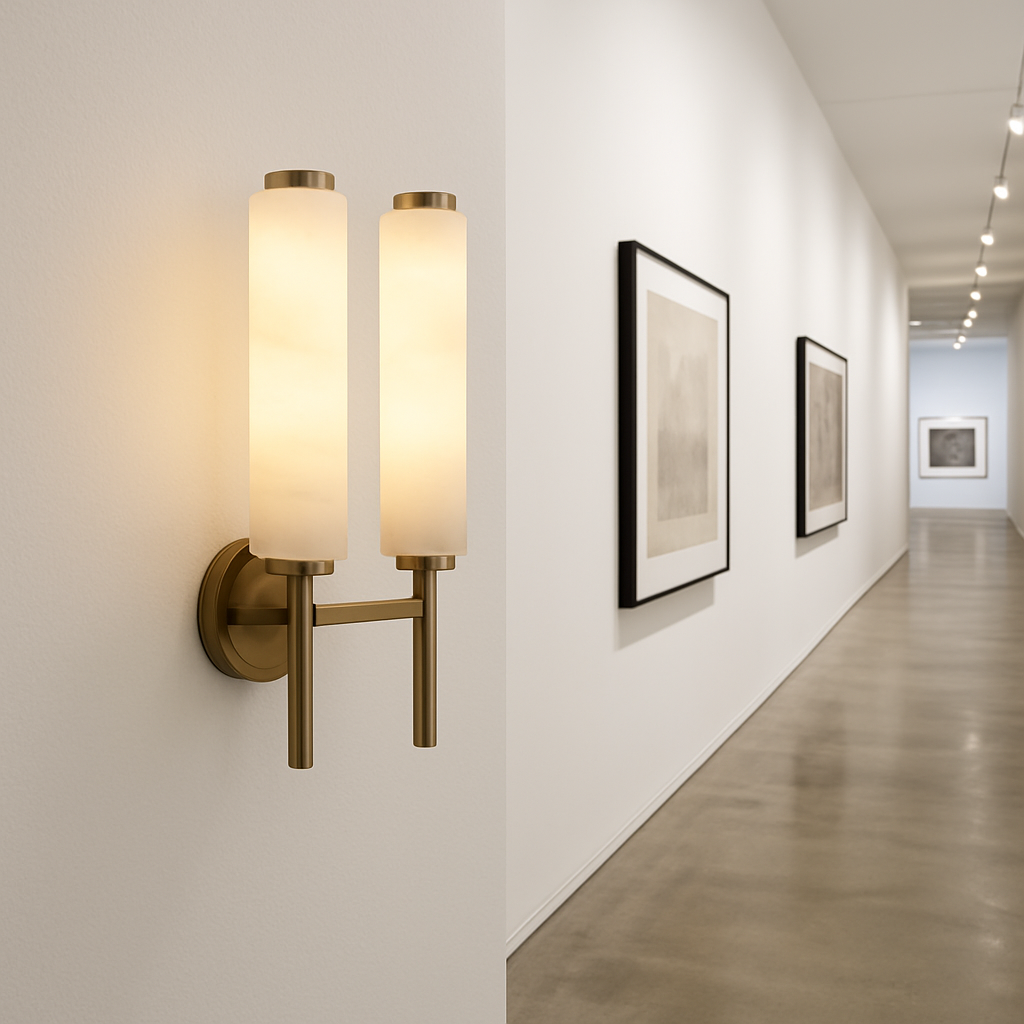 Elegant Dual-Column Wall Sconce Lighting with Soft Diffused Glow | Contemporary Design for Versatile Interiors 3