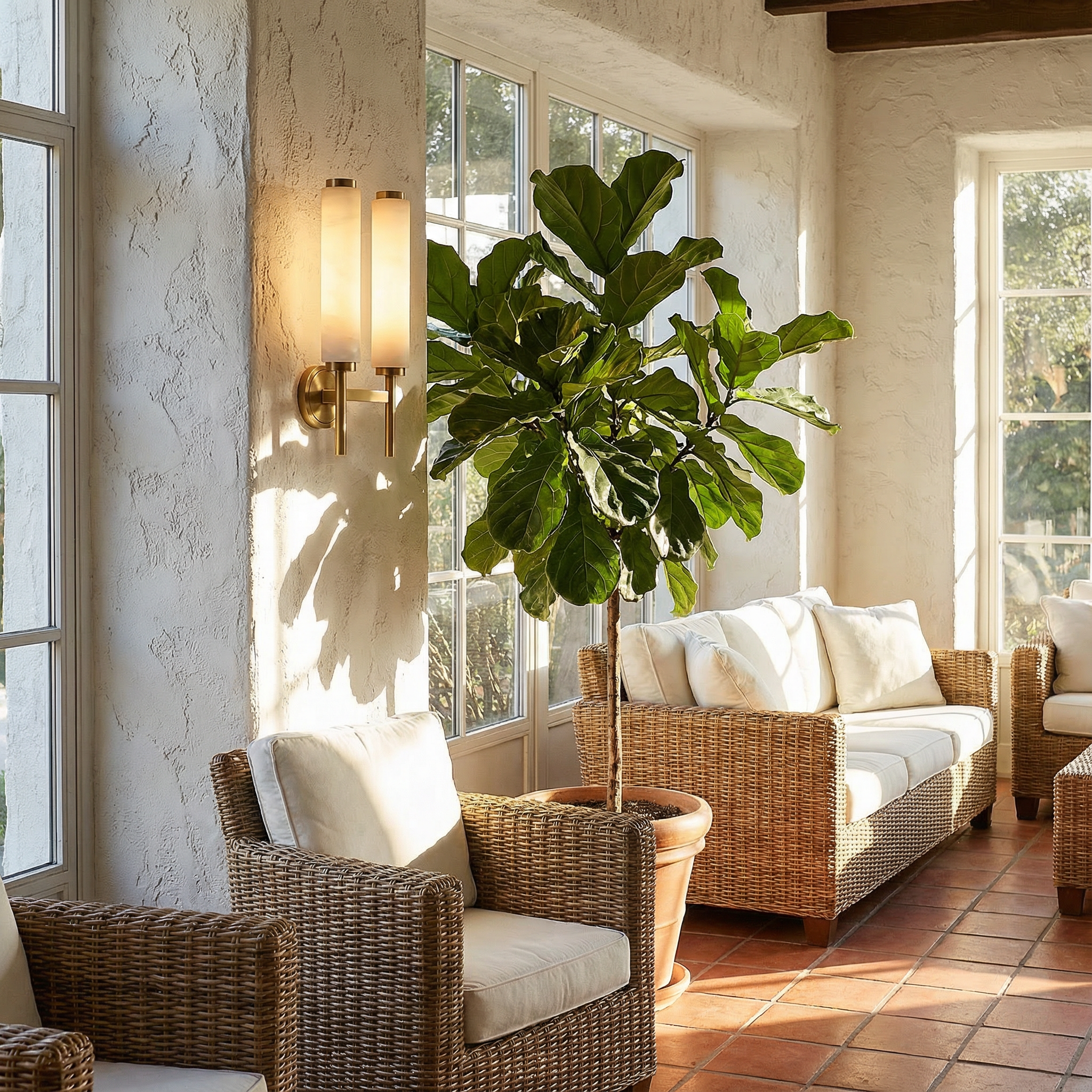 Elegant Dual-Column Wall Sconce Lighting with Soft Diffused Glow | Contemporary Design for Versatile Interiors 4