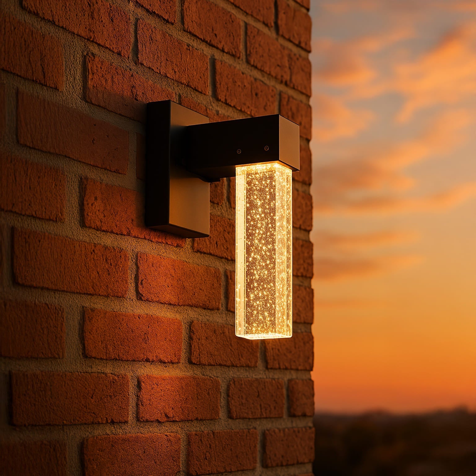Elegant Outdoor Wall Sconce Lighting with Crystal Accents | Modern Design for Stylish Illumination 1