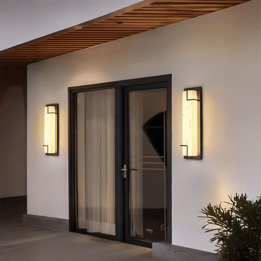 Elegant Vertical Wall Sconce Lighting with Marble Effect & LED Technology for Modern Interiors 2