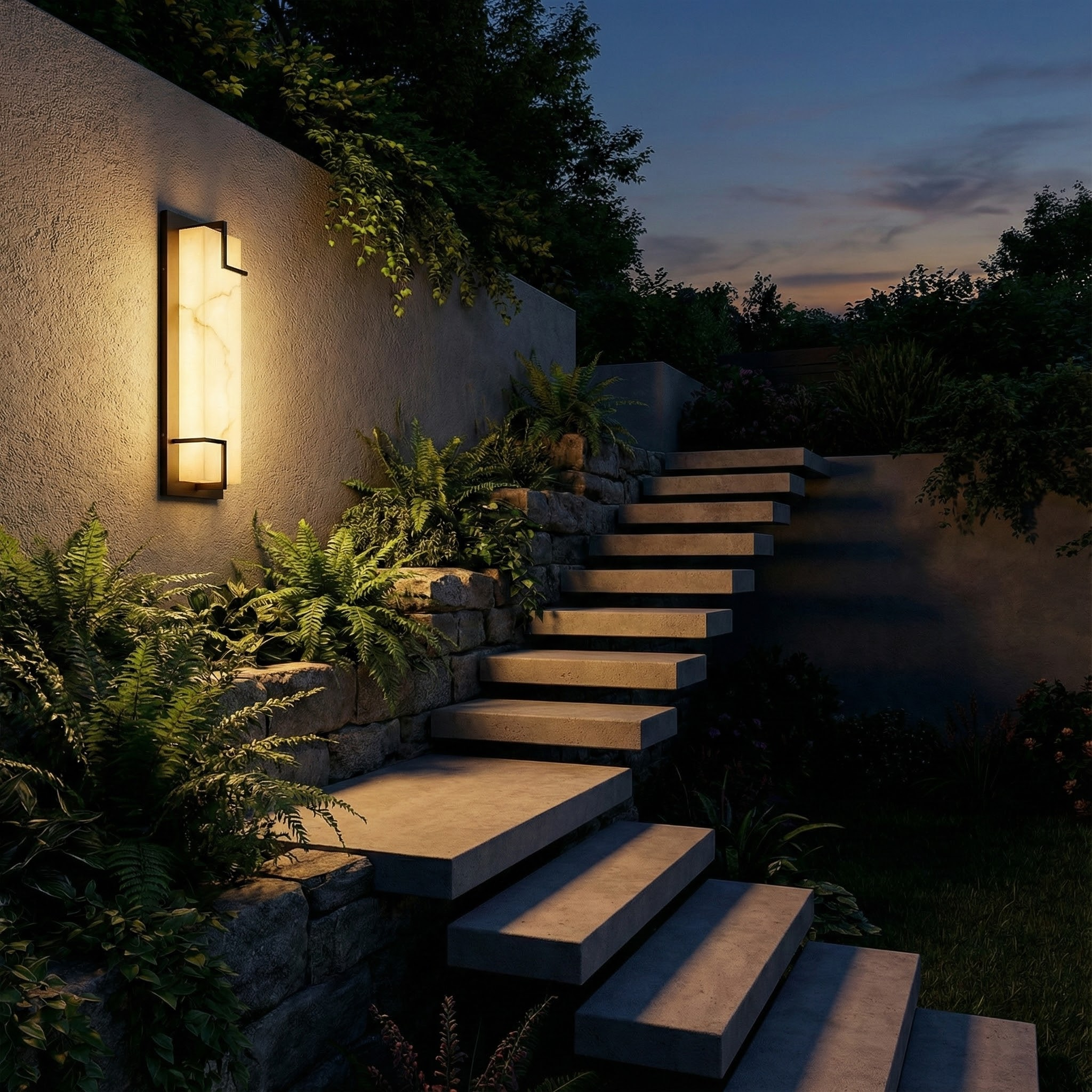 Elegant Vertical Wall Sconce Lighting with Marble Effect & LED Technology for Modern Interiors 4