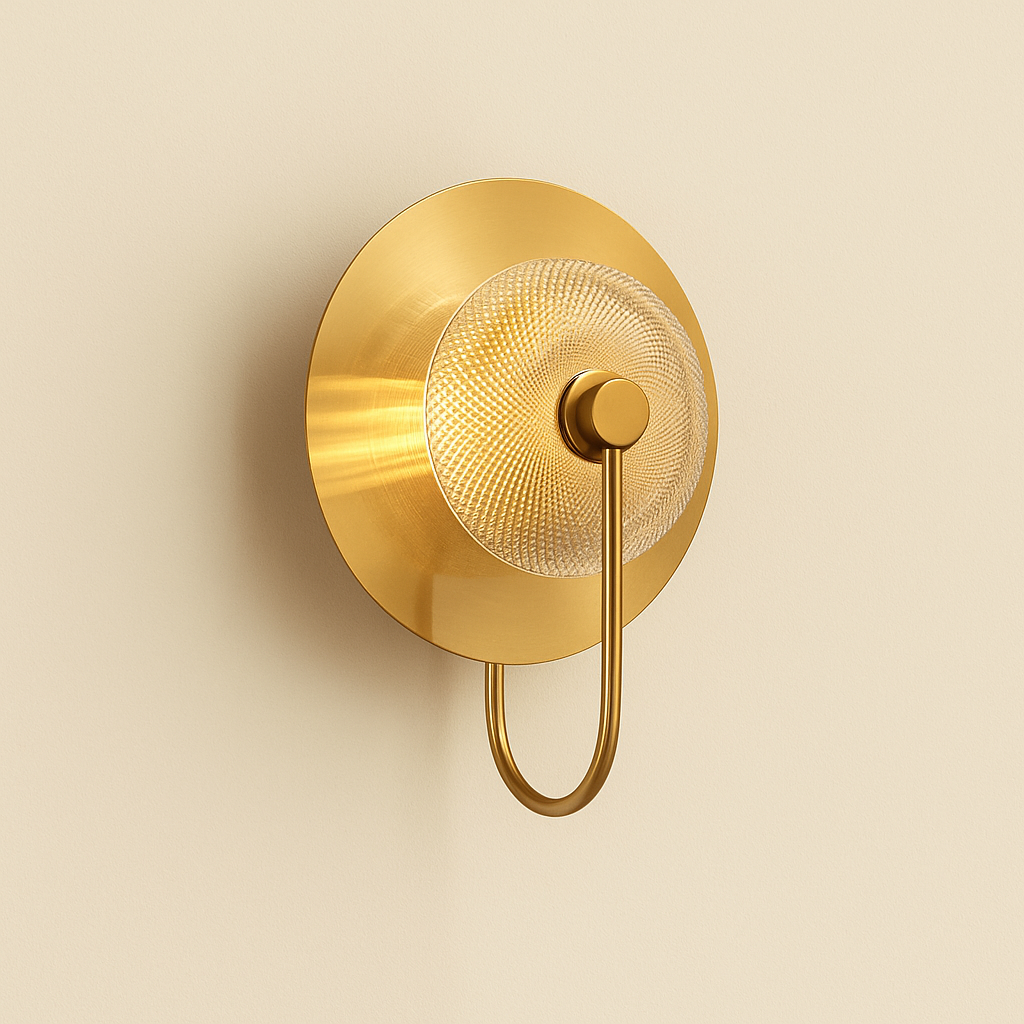 Elegant Wall Sconce Lighting with Warm Metallic Finish | Soft Ambient Glow for Modern Interiors 0