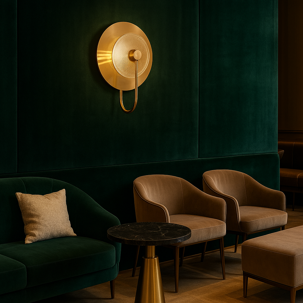 Elegant Wall Sconce Lighting with Warm Metallic Finish | Soft Ambient Glow for Modern Interiors 1