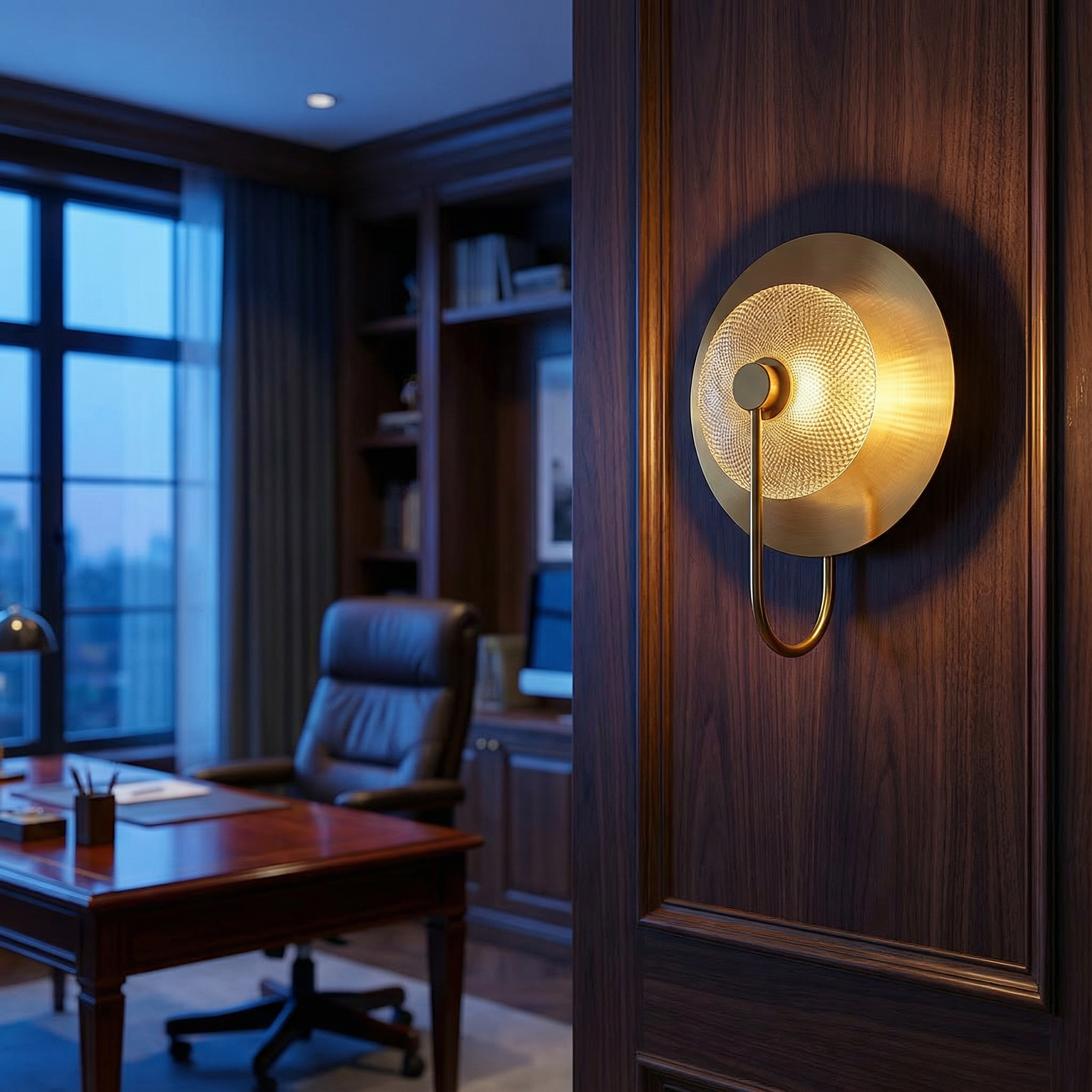 Elegant Wall Sconce Lighting with Warm Metallic Finish | Soft Ambient Glow for Modern Interiors 2