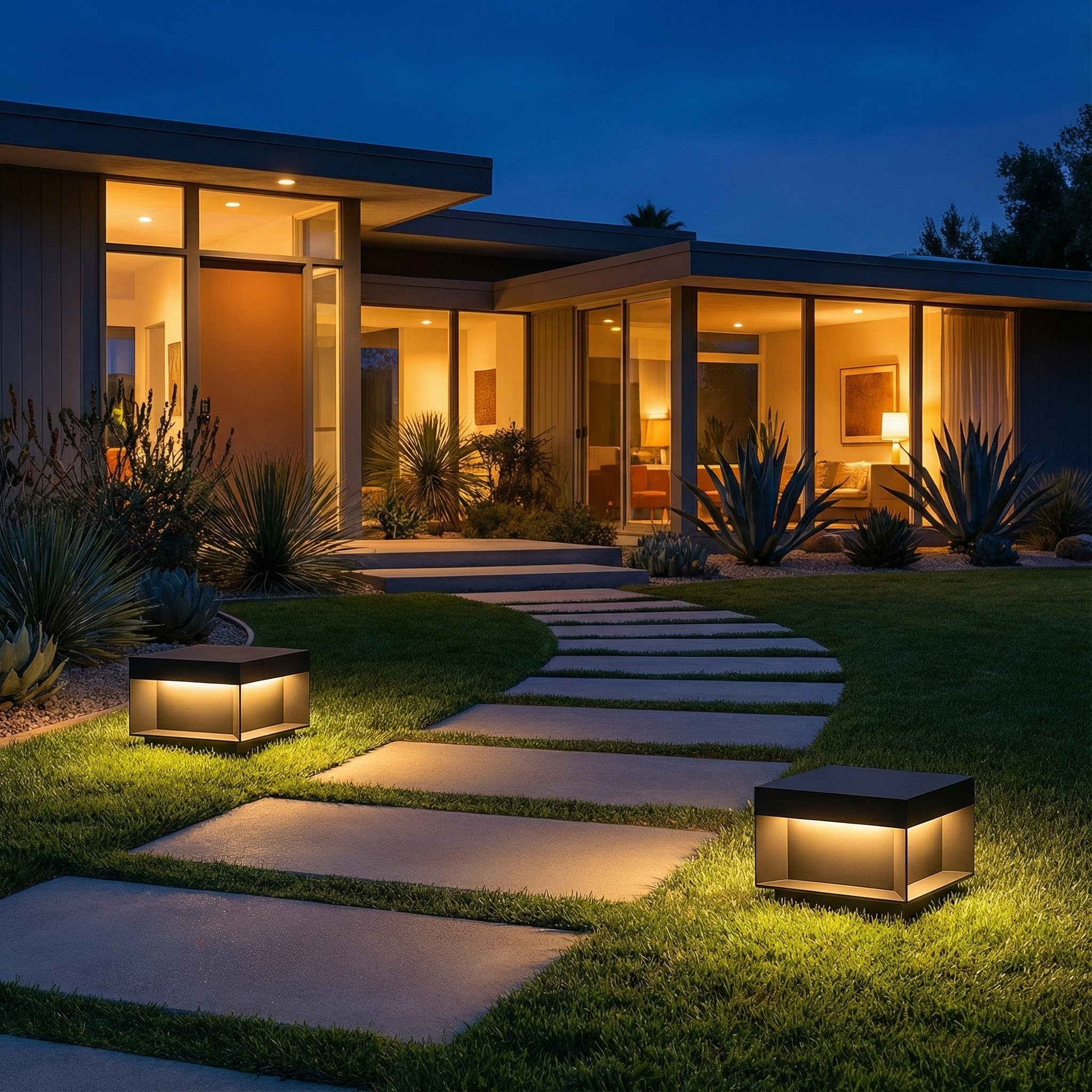 EliosCube | Solar Outdoor Light Fixture with Modern Design | Durable & Waterproof Illumination for Gardens 2