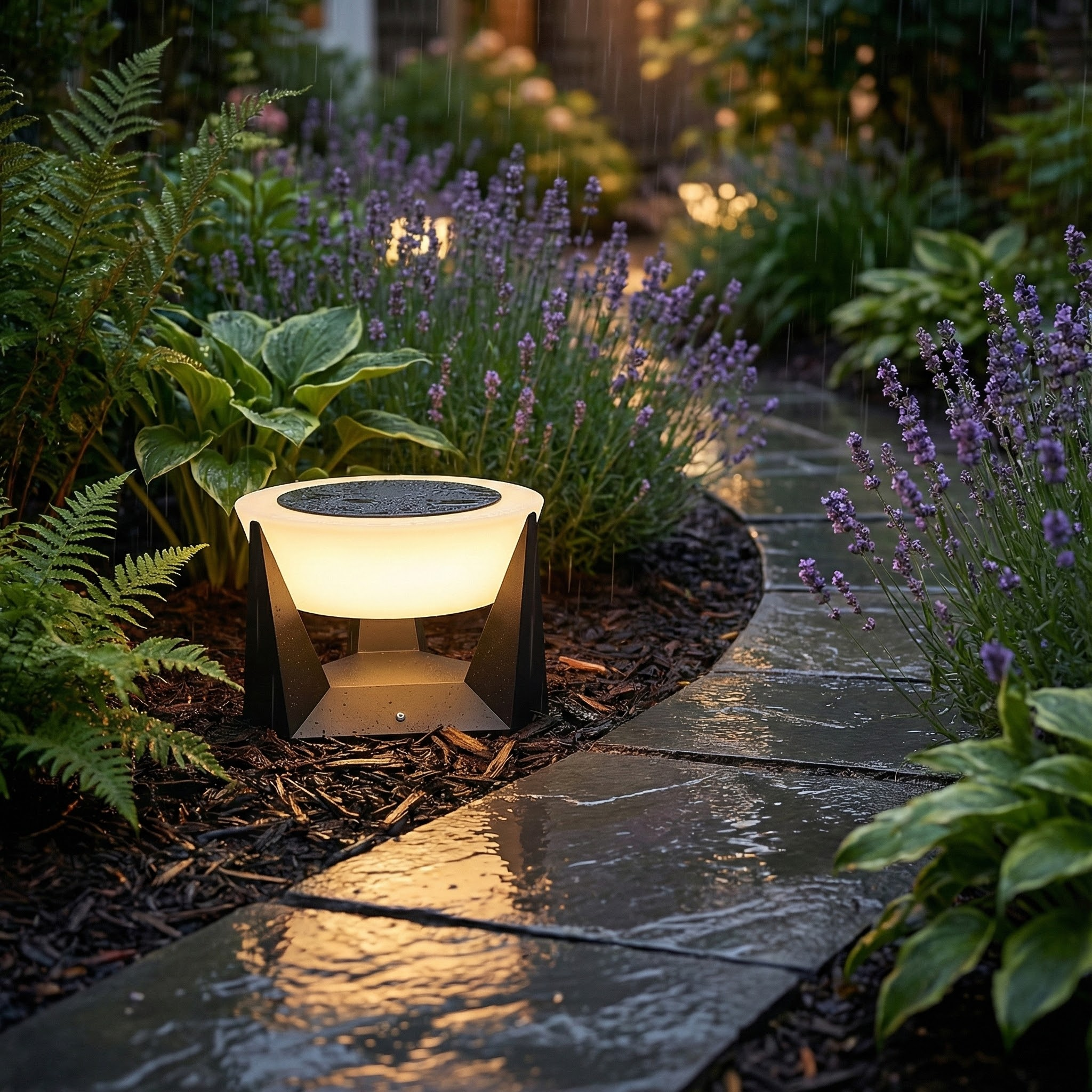 LuminaraGlow | Solar Lights Outdoor with Warm 3000K Illumination | Modern Design for Landscape Lighting 1