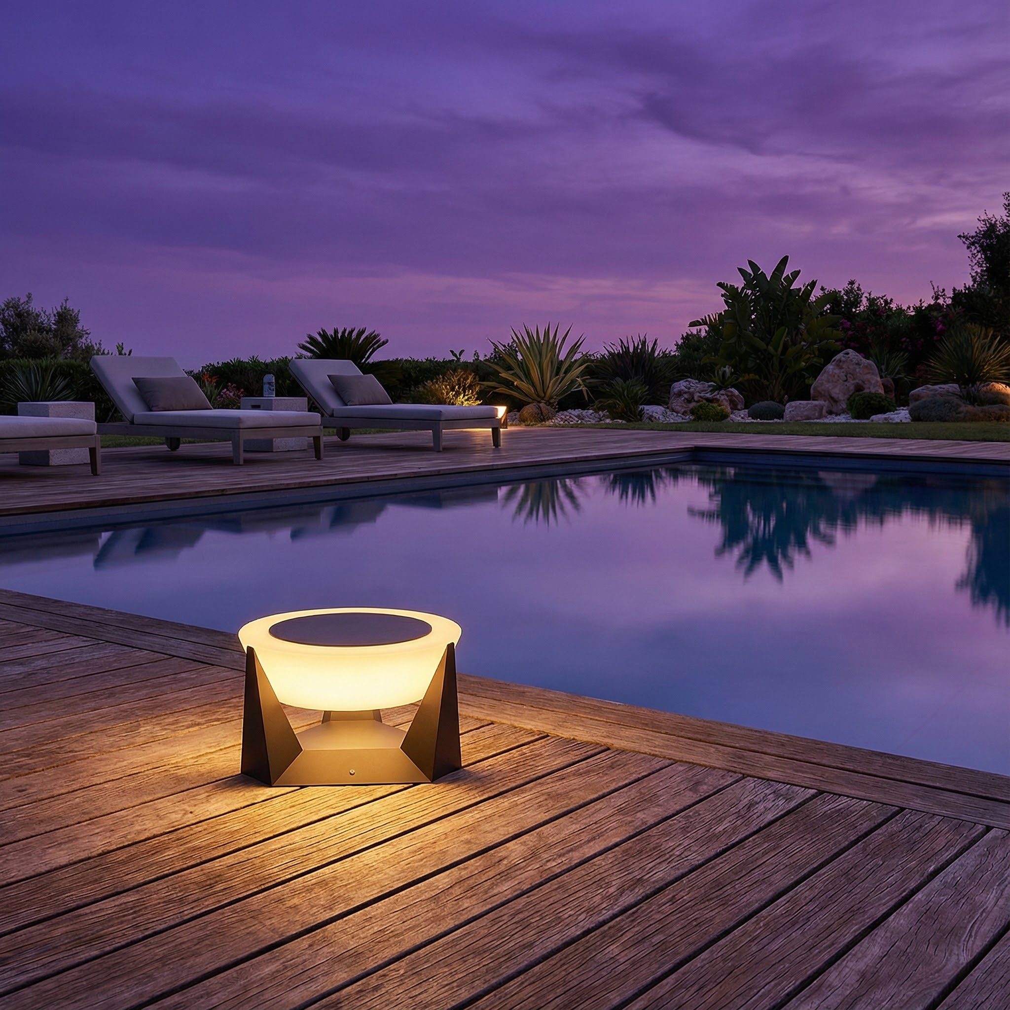 LuminaraGlow | Solar Lights Outdoor with Warm 3000K Illumination | Modern Design for Landscape Lighting 3