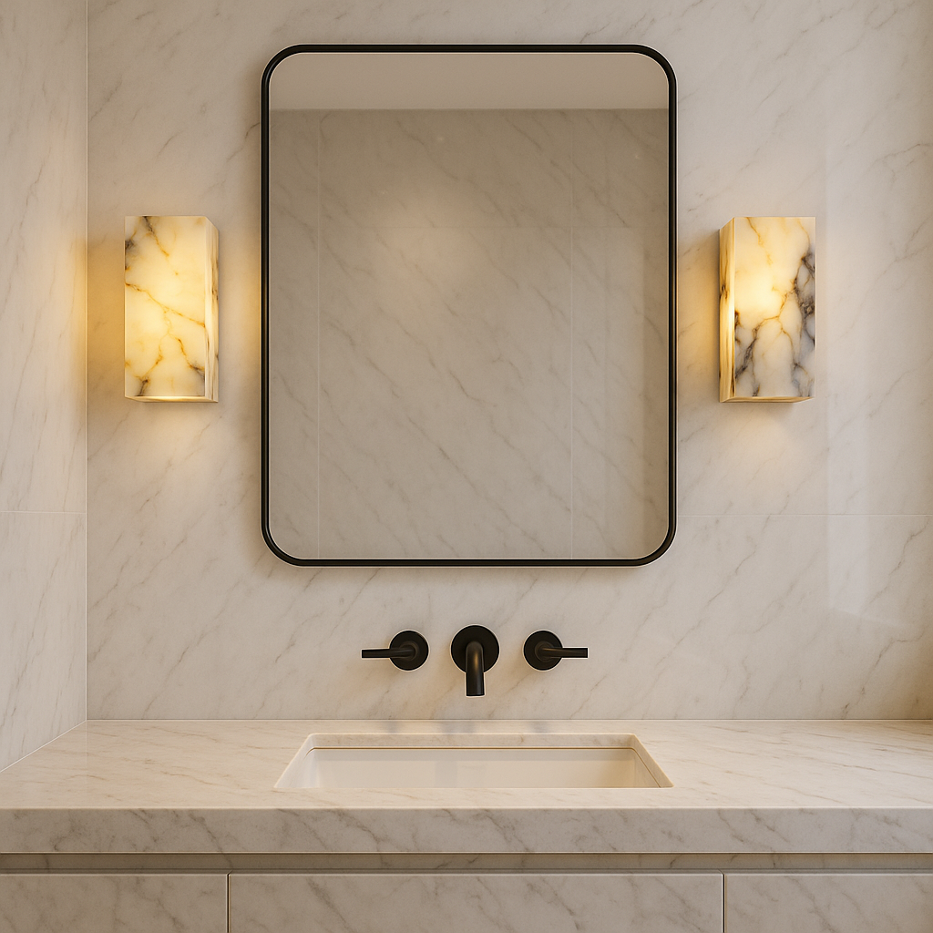 MarbleGlow | Wall Sconce Lighting with Soft Glow Diffuser | Elegant Marble Design for Modern Interiors 3