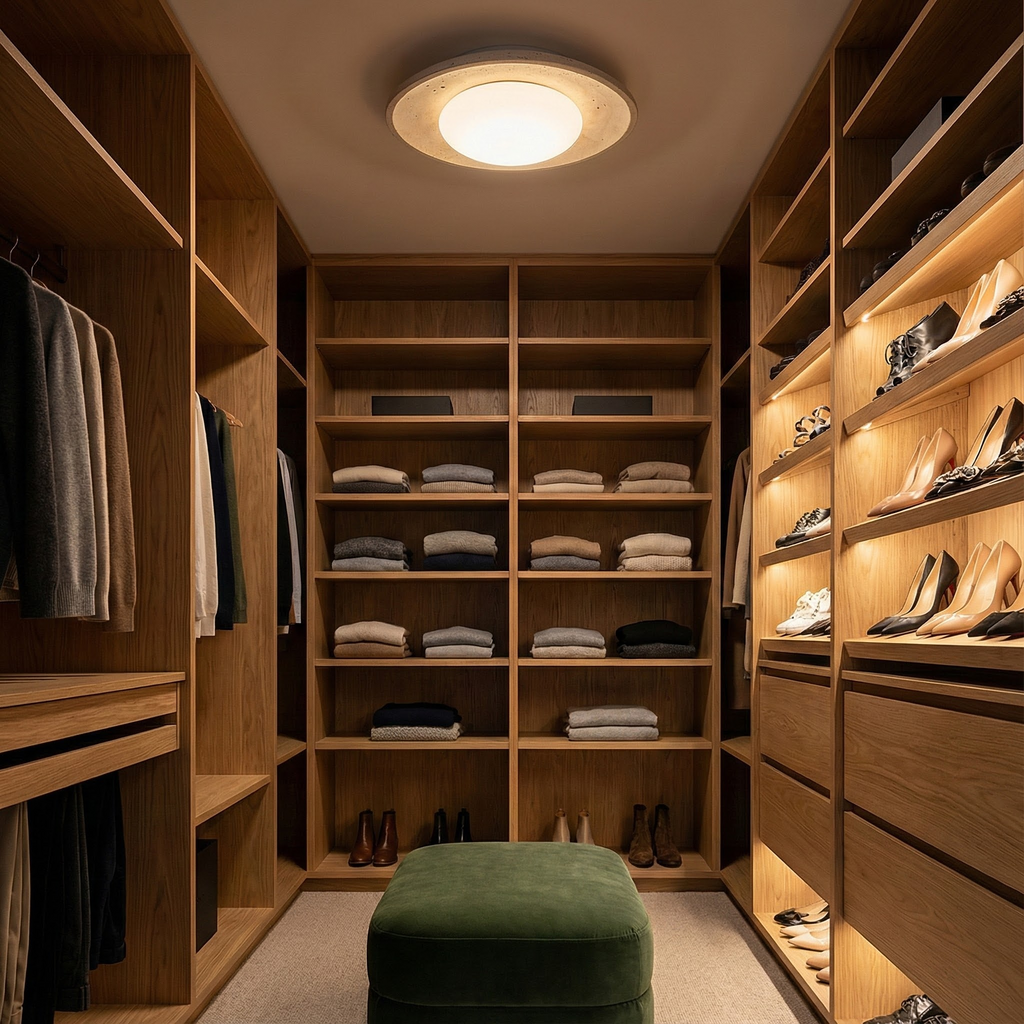 Maren Collection | Flush Mount Ceiling Light with Softly Rounded Design | Natural Travertine for Serene Atmosphere 4