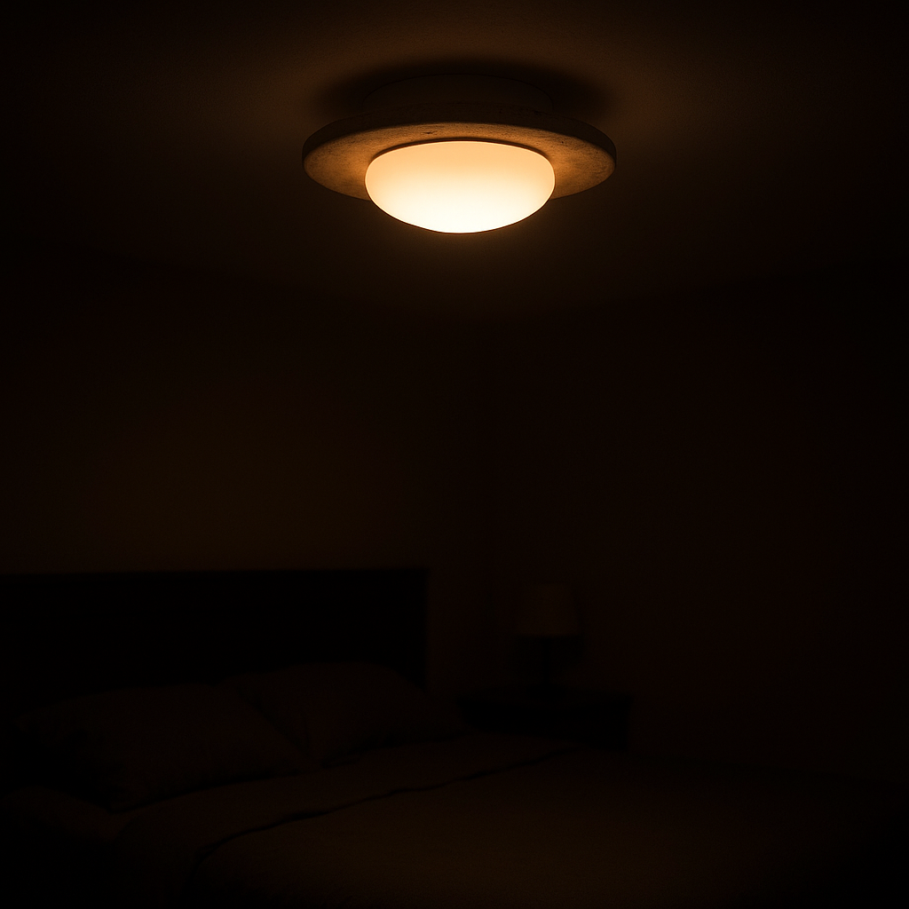 Maren Collection | Flush Mount Ceiling Light with Softly Rounded Design | Natural Travertine for Serene Atmosphere 6