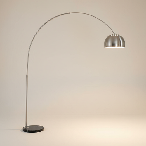 Modern Arc Floor Lamp with Adjustable Height & Pivoting Shade for Elegant Illumination 0