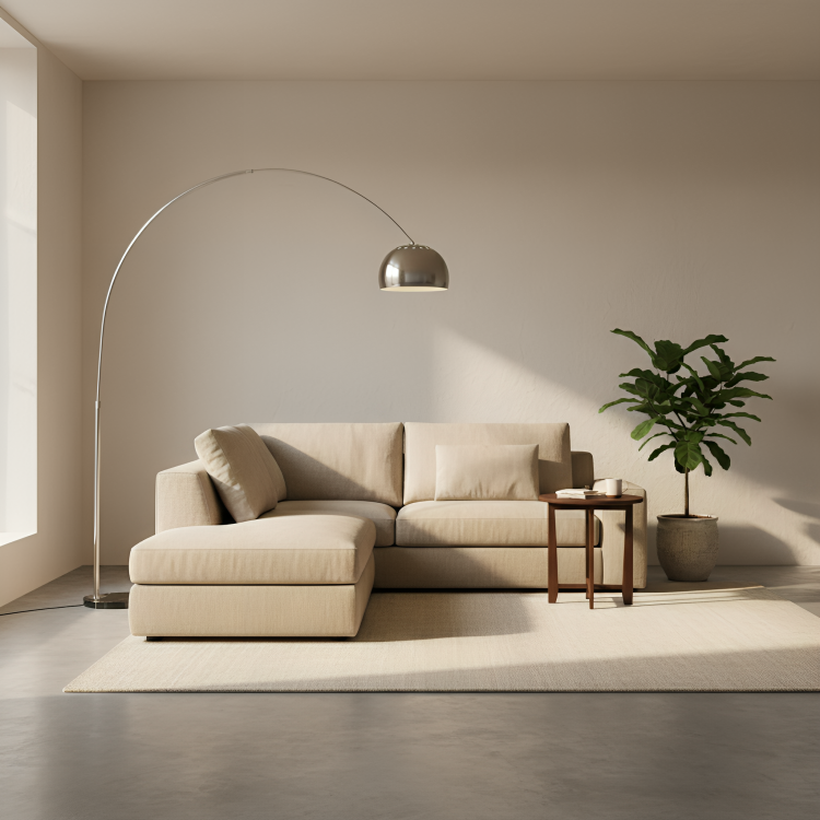 Modern Arc Floor Lamp with Adjustable Height & Pivoting Shade for Elegant Illumination 1