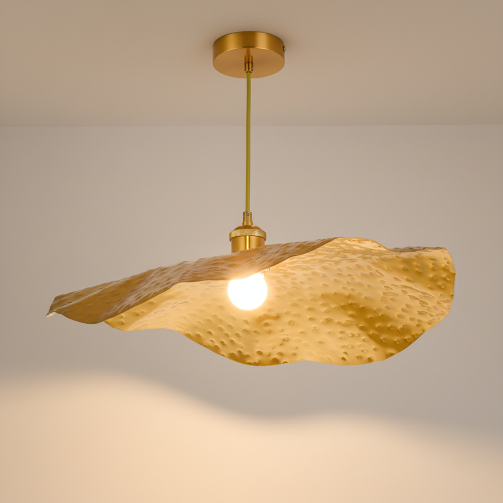Modern Brass Flush Mount Ceiling Light with Adjustable Height | Elegant Design for Ambient Illumination 10