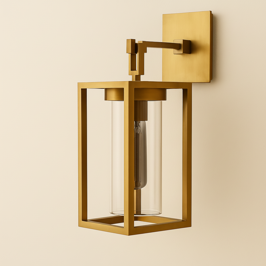 Modern Brass Wall Sconce Lighting with Dimmable LED & Elegant Glass Shade for Sophisticated Ambiance 1