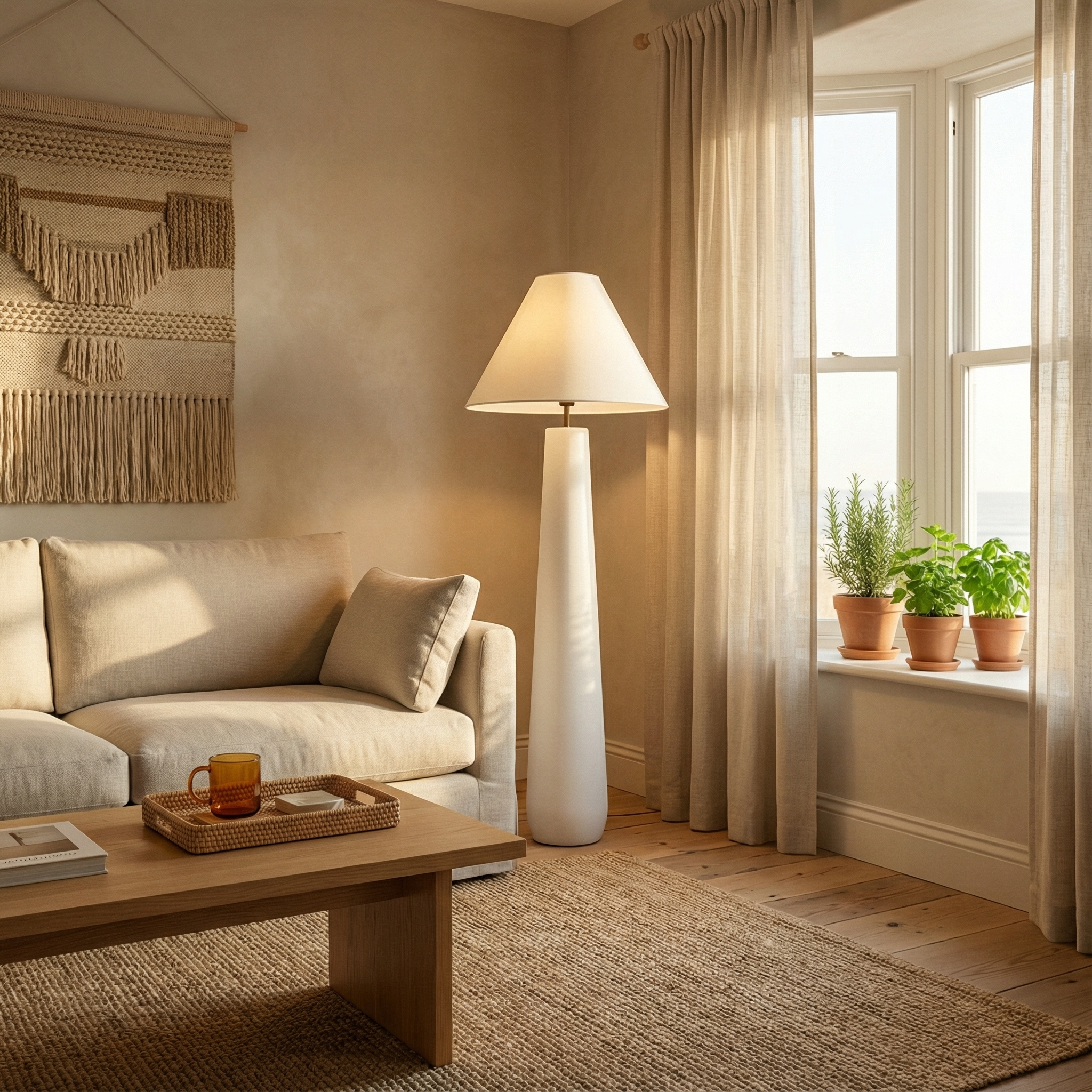 Modern Floor Lamp | Minimalist Standing Lamp with Soft Glow | Sleek Design for Living Room Ambiance 1