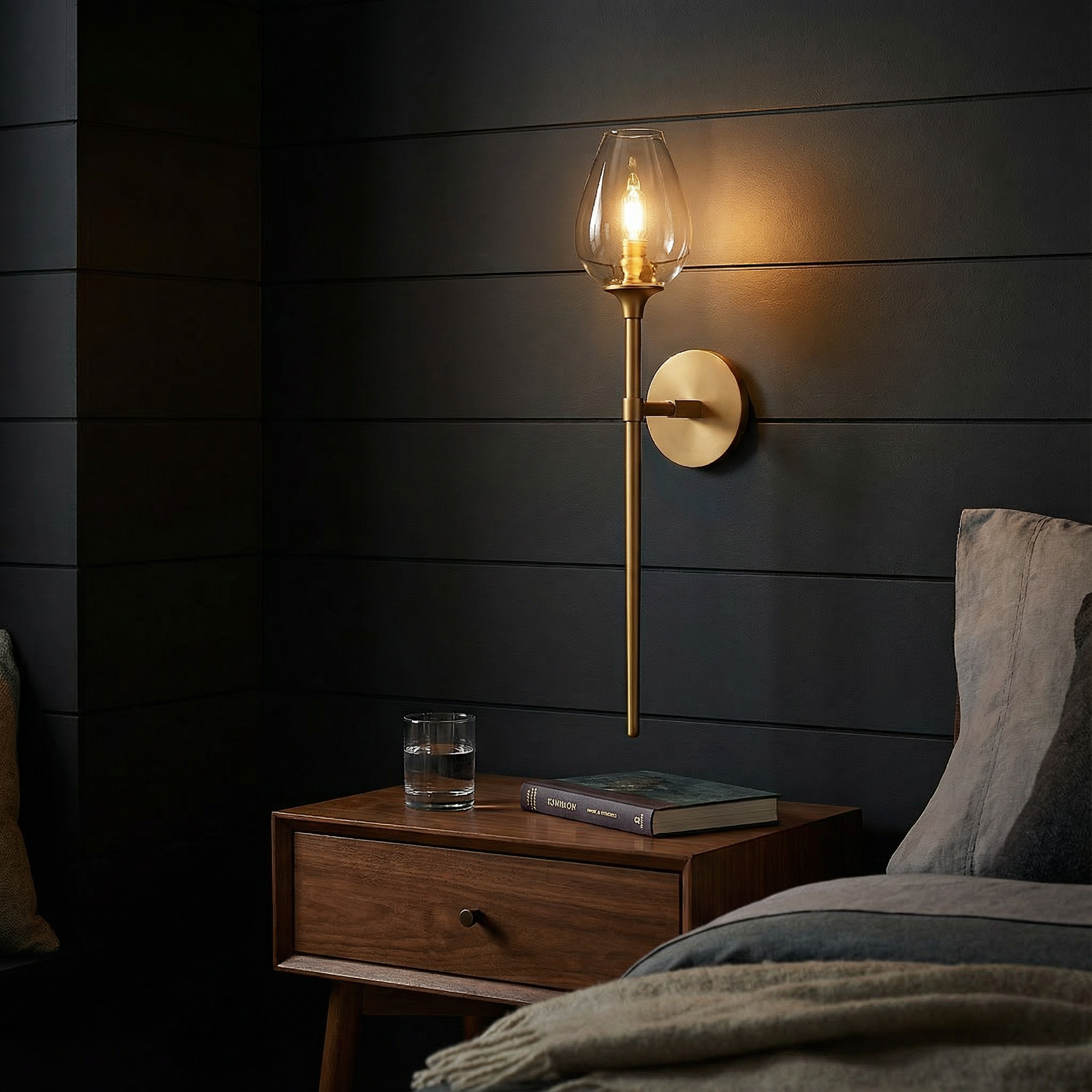 Modern Glass Chandelier Light with Dimming Capability | Elegant Design for Cozy Dining Room Ambiance 2