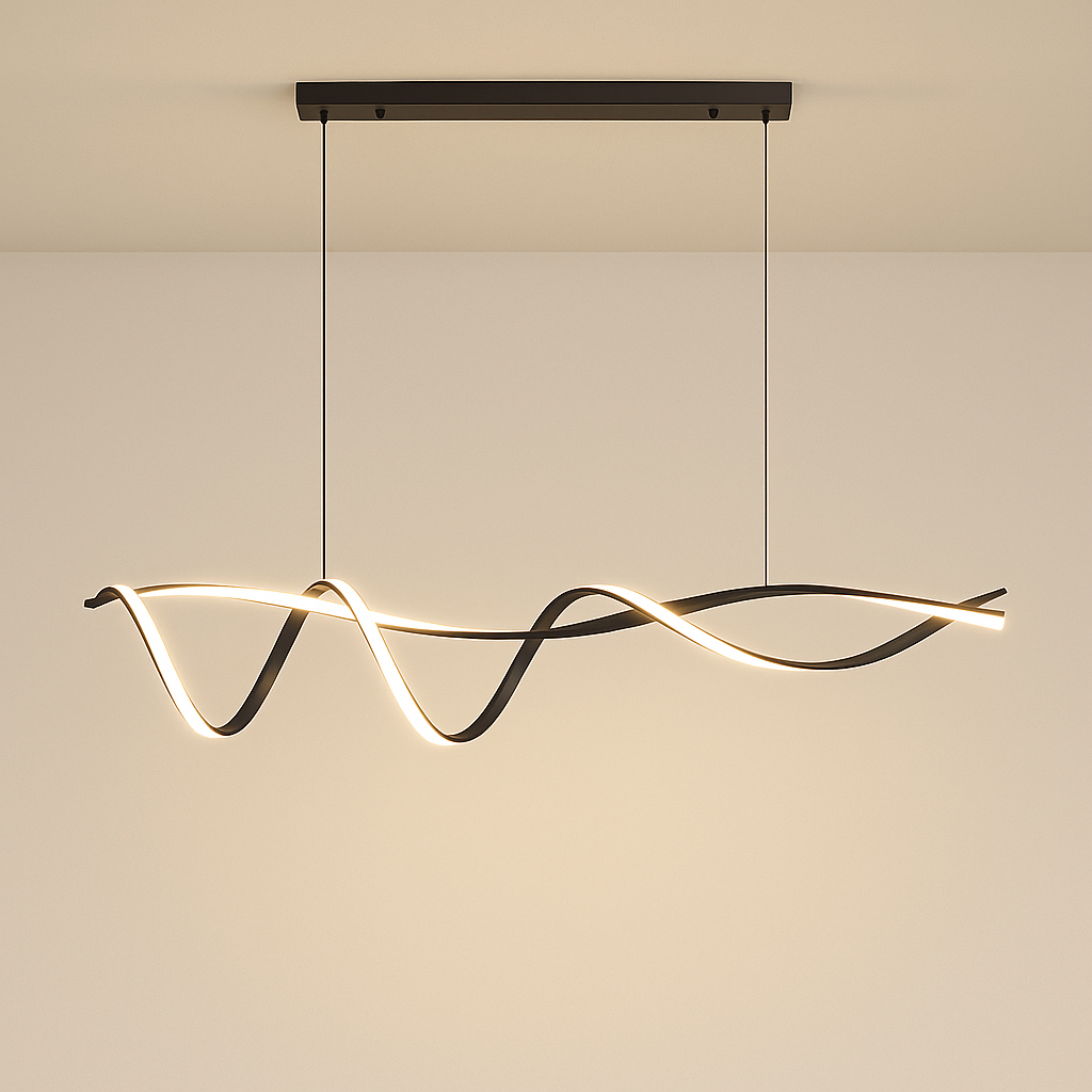 Modern LED Overhead Light Fixture with Adjustable Height | Elegant Design for Contemporary Spaces 0