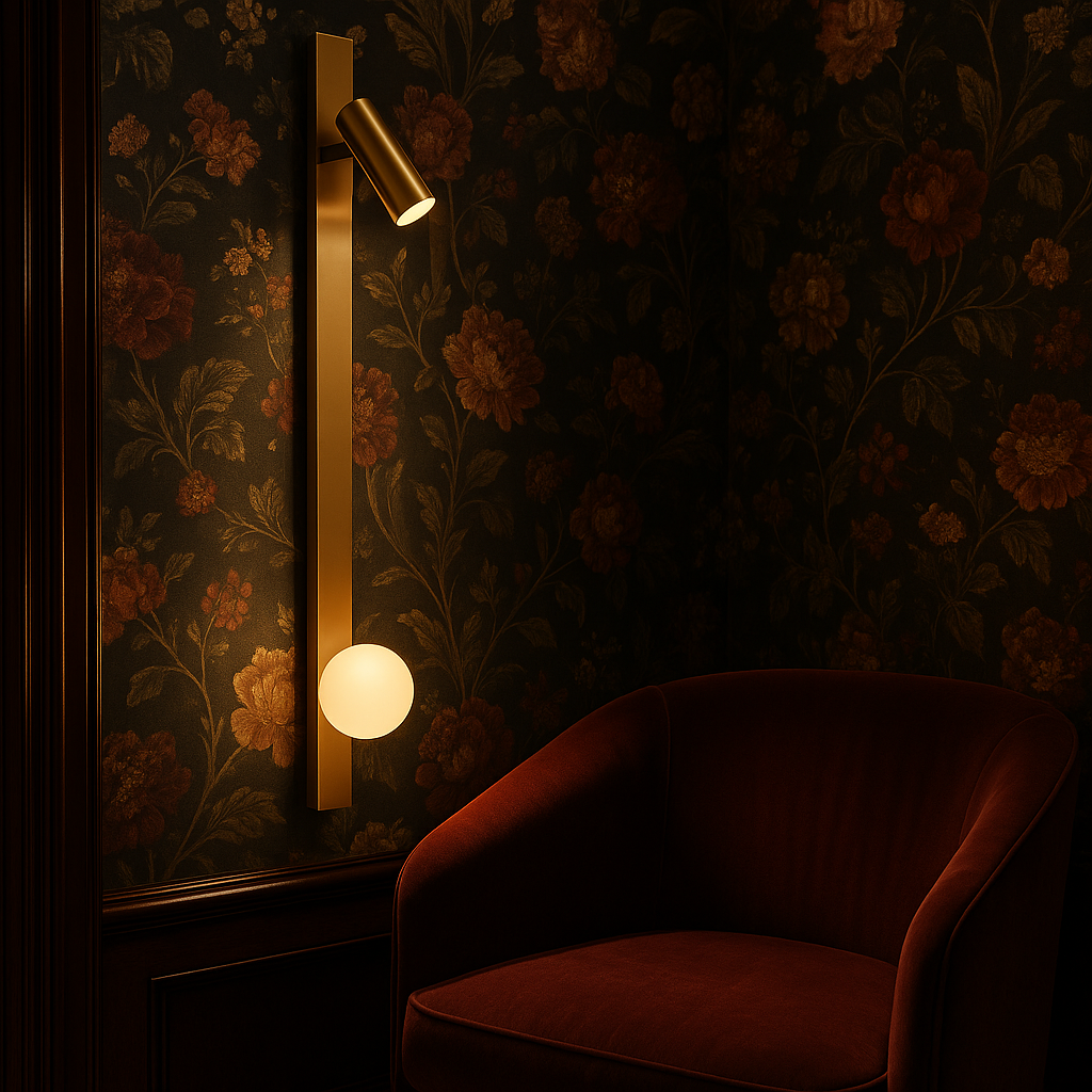 Modern Metal Wall Sconce with Glass Globe Light for Ambient Illumination 2