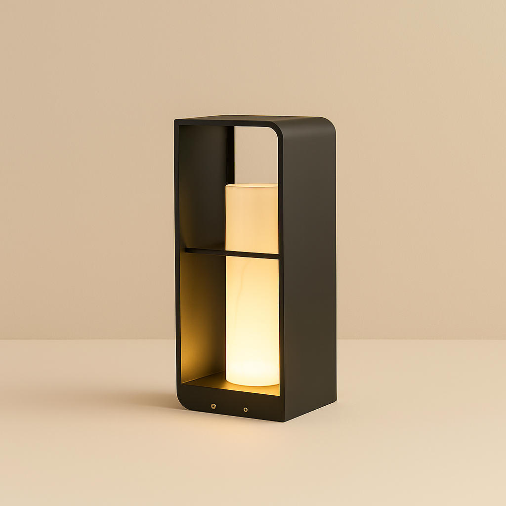 Modern Solar Garden Lights | Elegant LED Design with Imitated Marble Accent | Waterproof Outdoor Illumination for Stylish Spaces 0