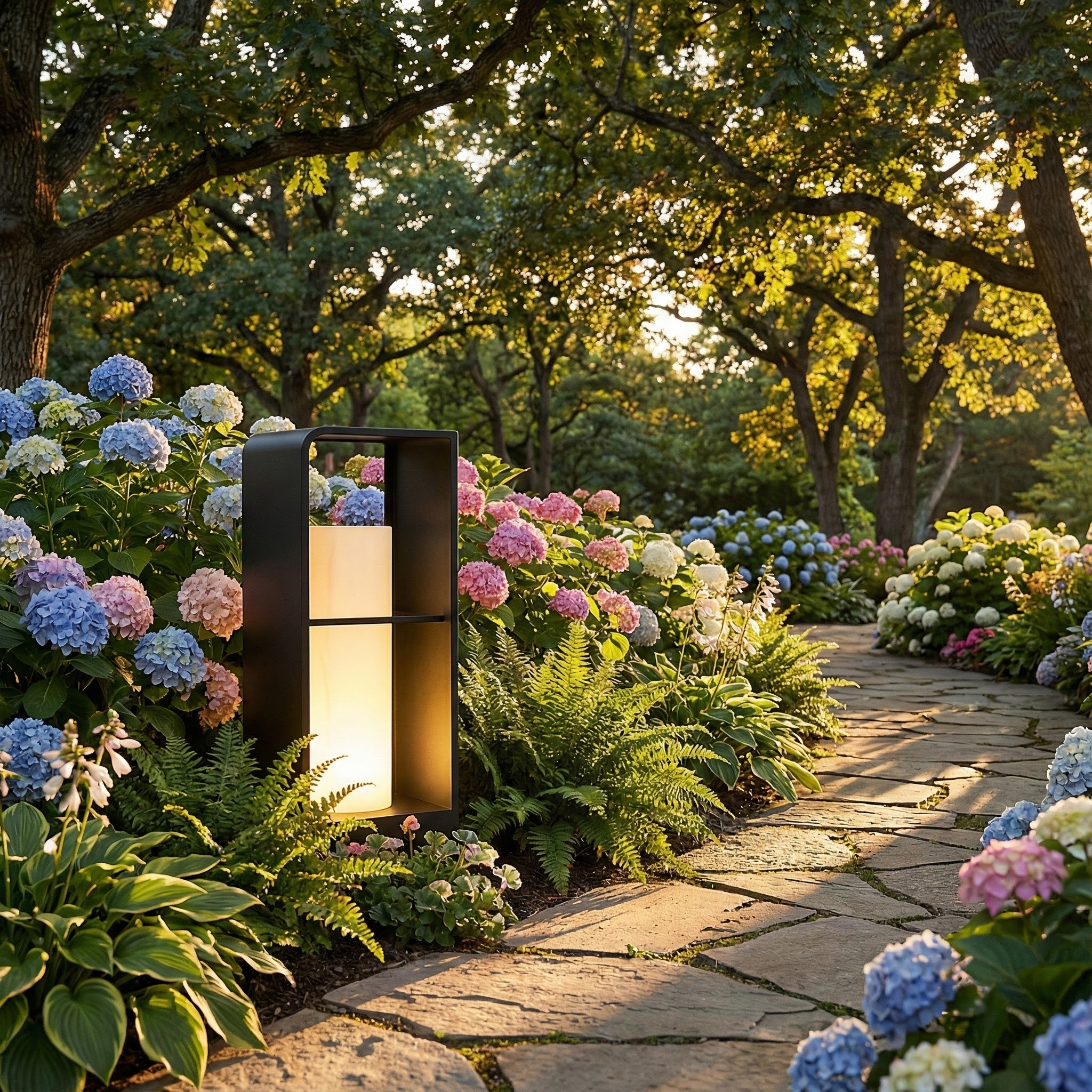 Modern Solar Garden Lights | Elegant LED Design with Imitated Marble Accent | Waterproof Outdoor Illumination for Stylish Spaces 2