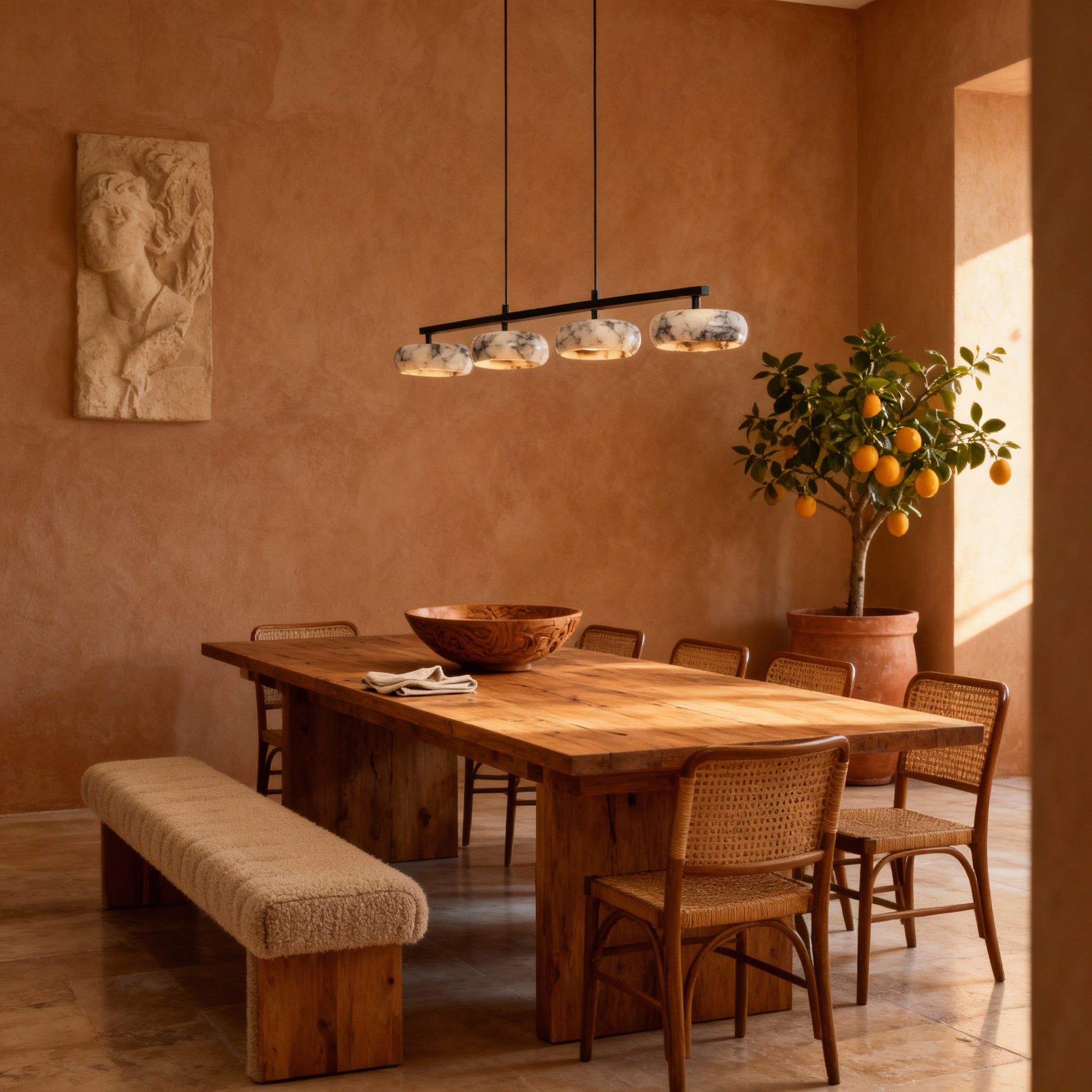 Modern Table Lamp with Elegant Marble Shades | Soft Illumination for Living Room 3