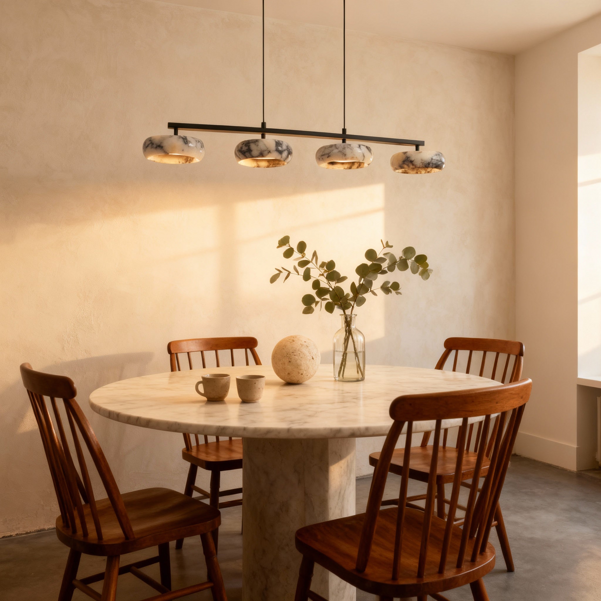 Modern Table Lamp with Elegant Marble Shades | Soft Illumination for Living Room 4