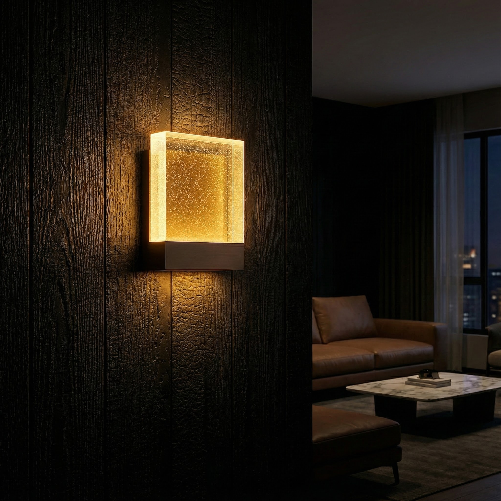 Modern Wall Sconce Lighting with Textured Glass | Stylish Wall Lights for Ambient Illumination 1