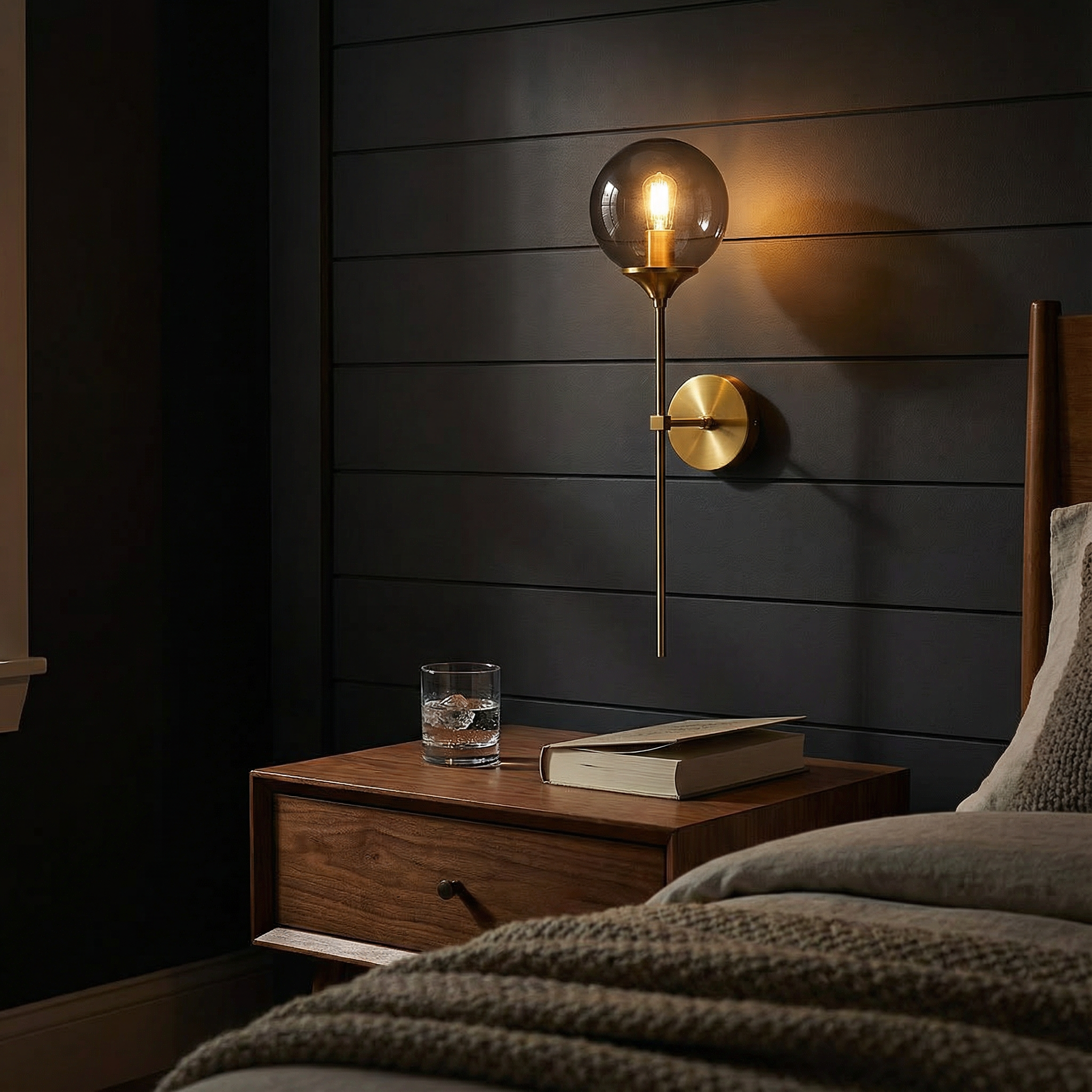 Nordic | Wall Sconce Lighting with Softly Rounded Glass Orb | Minimalist Design for Calming Interiors 1