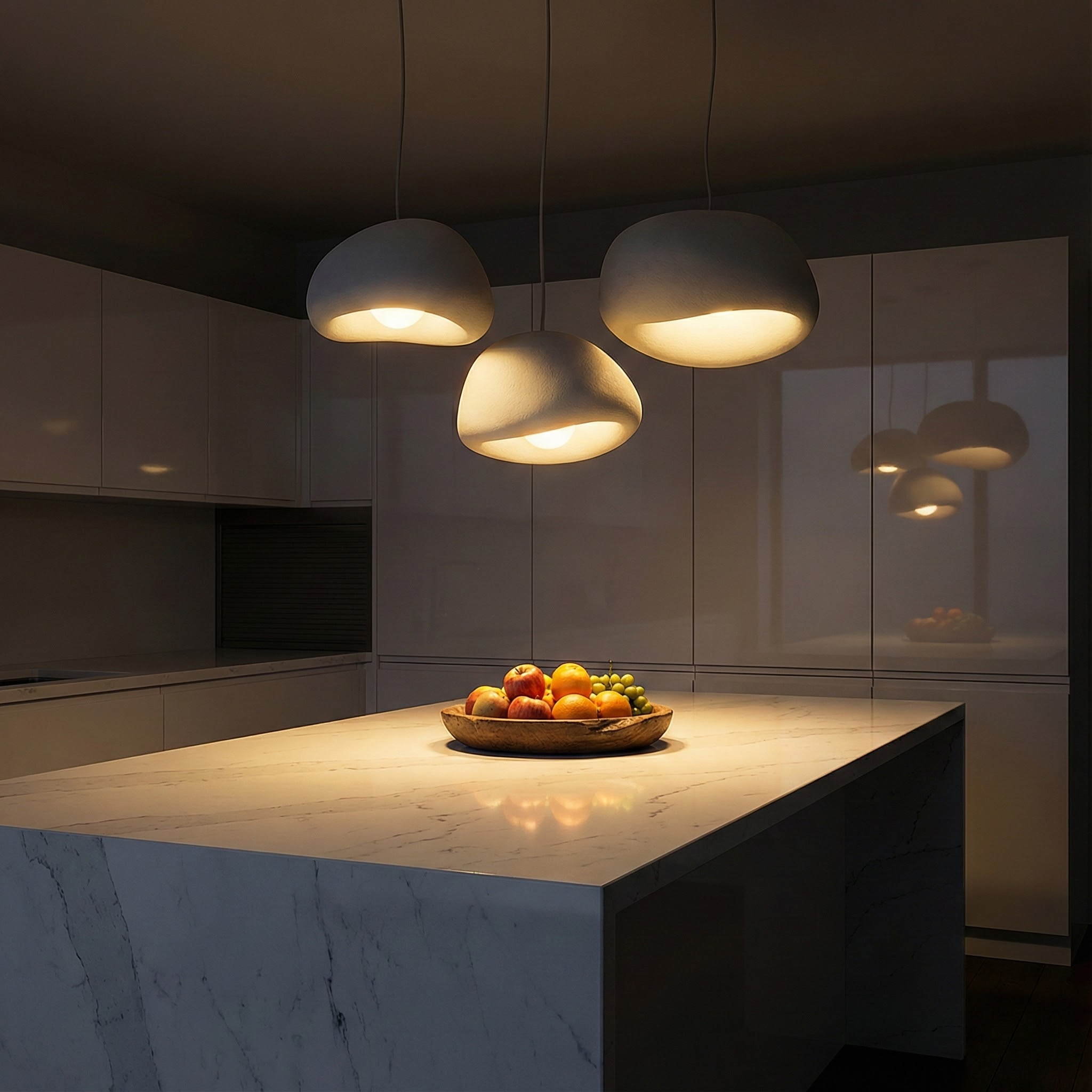 Organic Minimalist Pendant Lighting Fixture with Adjustable Height | Sculptural Design for Tranquil Spaces 4